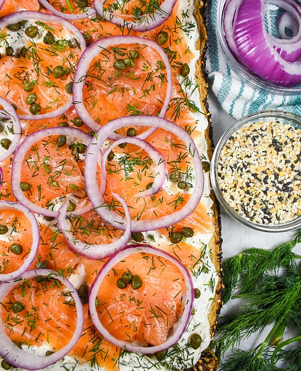 Everything Bagel Smoked Salmon Tart