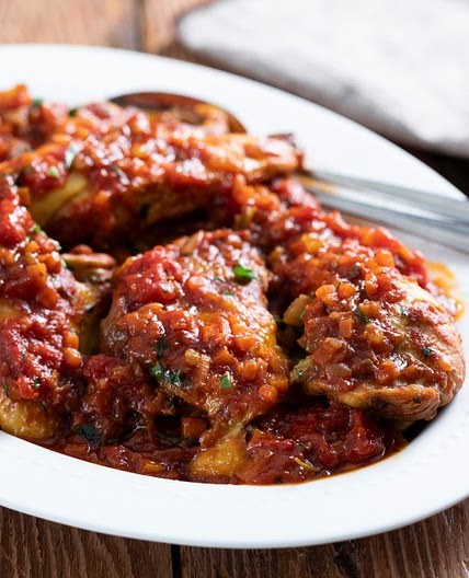 Chicken Cacciatore (Chicken stew with peppers)
