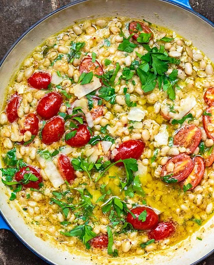 Garlic Parmesan White Beans