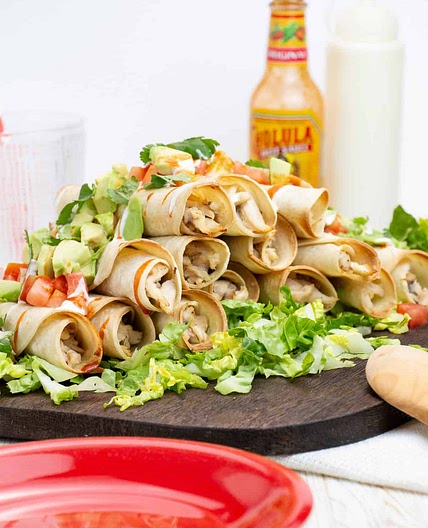 Baked Chicken Flautas