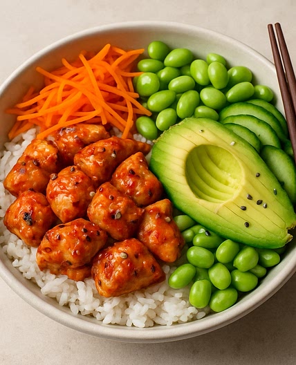 spicy CHICKEN POKE BOWL