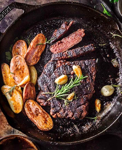 Vegan Steak with Garlic Butter