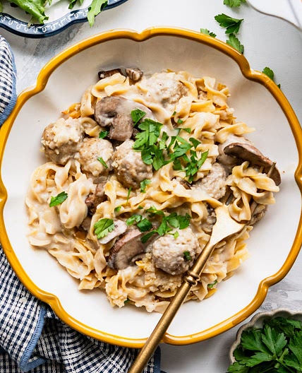 Beef Stroganoff Casserole {Dump-and-Bake}