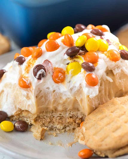 No Bake Peanut Butter Icebox Cake