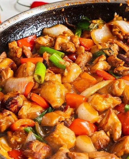 Honey garlic chicken stir fry