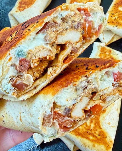 Blackstone Meal Prep Greek Chicken Wraps