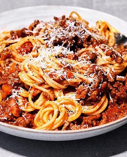 Beer spaghetti bolognese