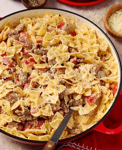 Sausage Bow Tie Pasta
