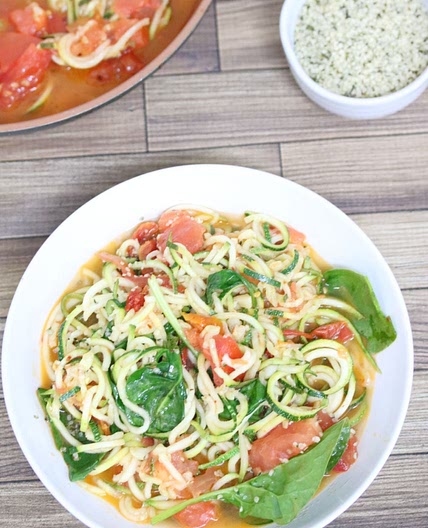 Spicy Savory Zucchini Bowls