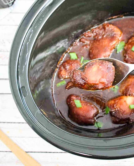 Slow Cooker Boneless, Skinless BBQ Chicken Thighs