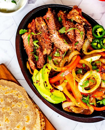 Marinated Keto Steak Fajitas
