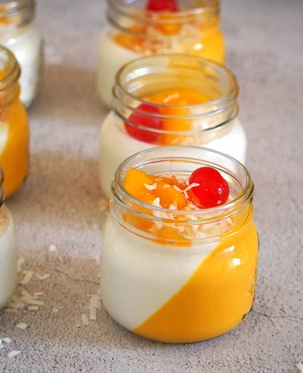 Coconut Mango Panna Cotta