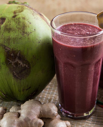 Suco de açaí refrescante