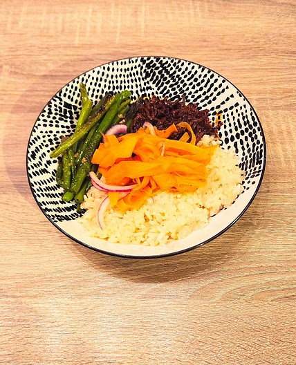 Bowl bibimbap de bœuf au gochujang