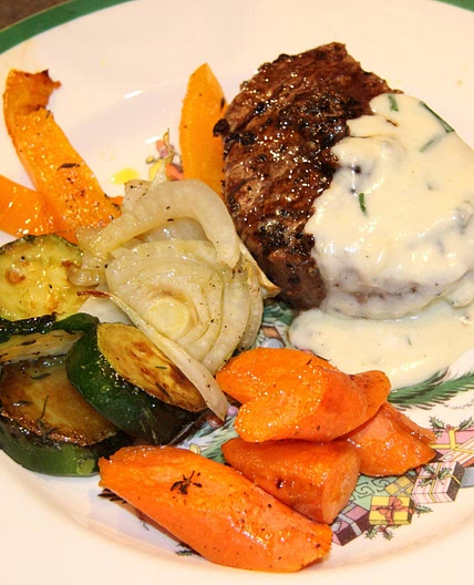 Fillets Mignons with Roquefort Chives Sauce