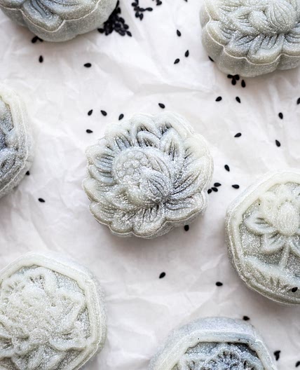 Black Sesame Snow Skin Mooncakes
