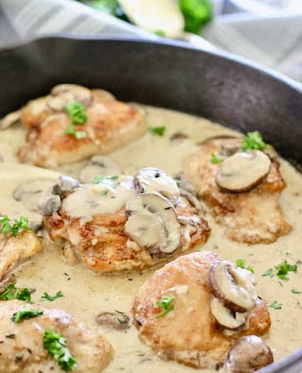 Creamy Chicken and Mushroom Skillet