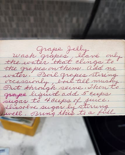 Great Grandma's Grape / Gooseberry Jelly