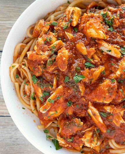 Easy Pasta with Red Crab Sauce