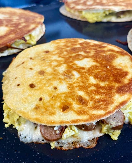 Chicken Sausage Breakfast Quesadillas