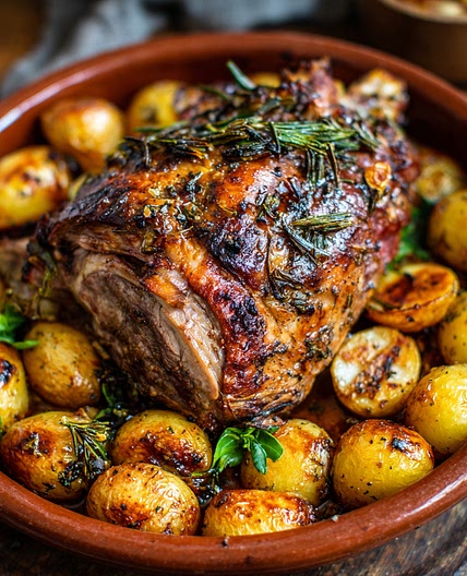 Greek Easter Roast Lamb