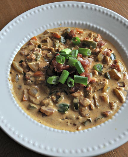Jalapeno Chicken Bacon Chowder (THM: Heavy S, low-carb)