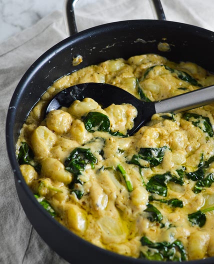 Cheesy Gnocchi with Spinach
