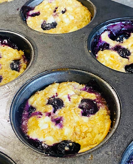 Blueberry Cottage Cheese Bites