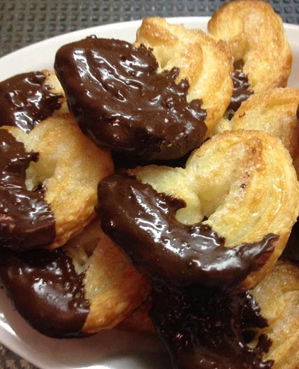 Receita de Palmier com chocolate