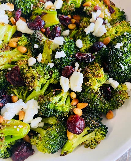 Broccoli Cranberry and Goat Cheese Salad
