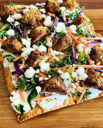 Crispy Falafel Lavash Flatbreads