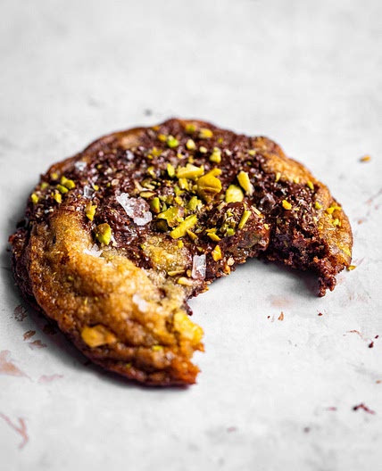 Salted Pistachio Chocolate Chunk Cookies