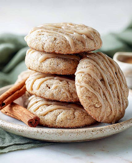 Apple Cider Cookies with Brown Sugar Glaze