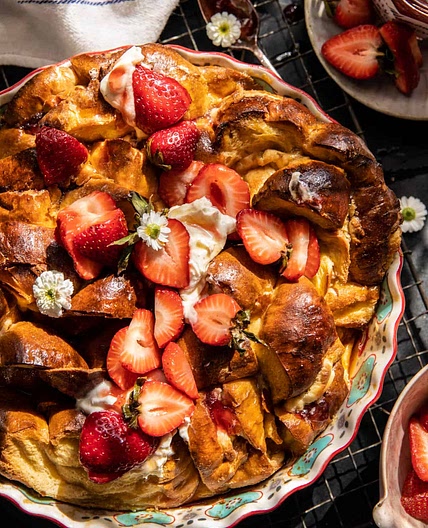 Baked Strawberry Cream Cheese Stuffed French Toast