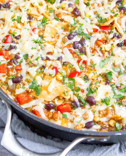 Ground Turkey Enchilada Skillet Meal