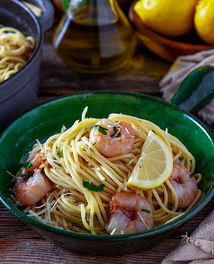 Shrimp Scampi with Spaghetti