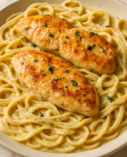 Creamy Garlic Butter Chicken Pasta