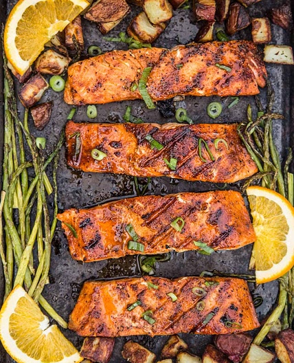 Grilled Orange Salmon with Maple Glaze