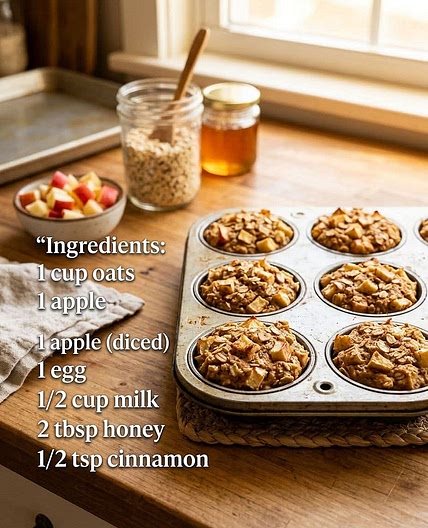 Oat Apple Muffins