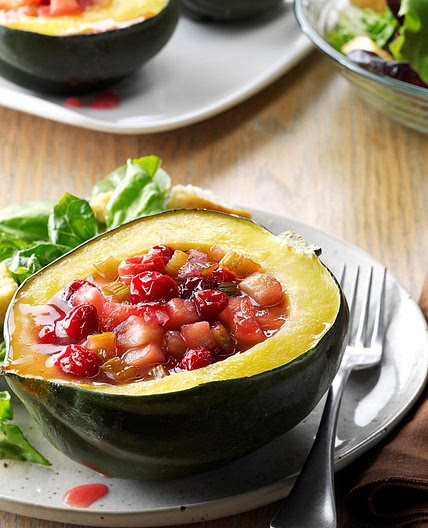 Acorn Squash with Cranberry Stuffing