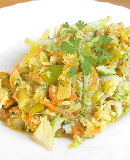 Receita de Bacalhau à Brás com legumes