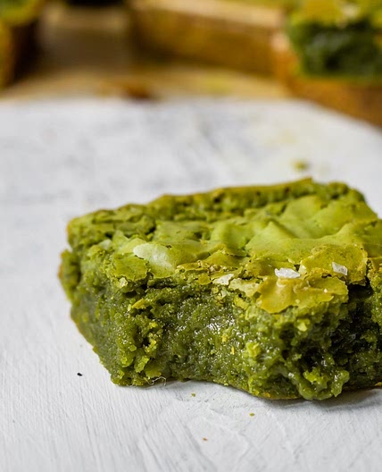 Brown Butter Matcha Brownies