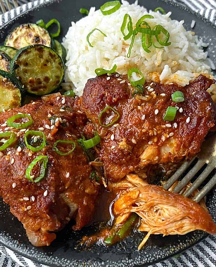 Slow Cooker Chicken Thighs Korean Style