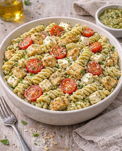 Chicken Pesto Pasta Salad