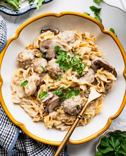 Beef Stroganoff Casserole {Dump-and-Bake}