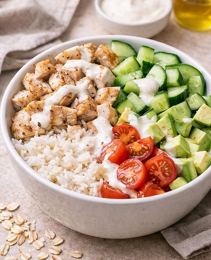 Chicken Avocado Rice Bowl