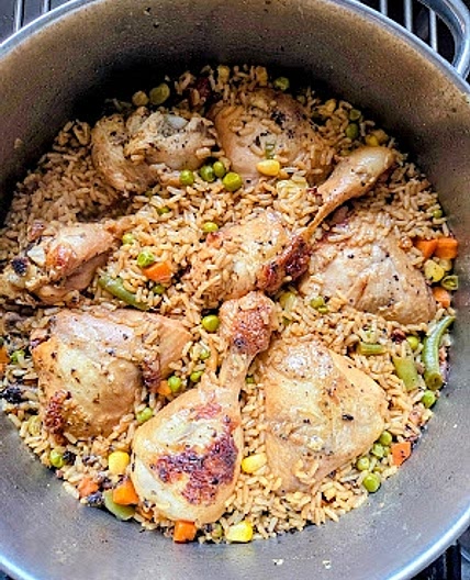 One Pan Lemon Garlic Chicken Dinner