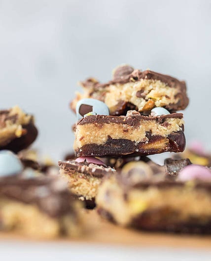 Mini Egg Cookie Dough Date Bark
