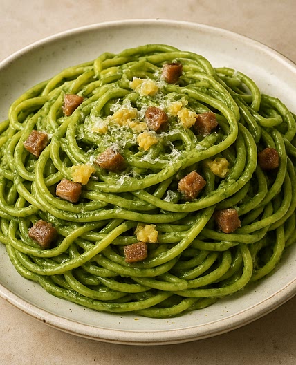 Pesto Spaghetti Carbonara