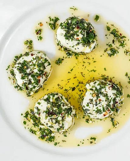 Keto Marinated Goat Cheese